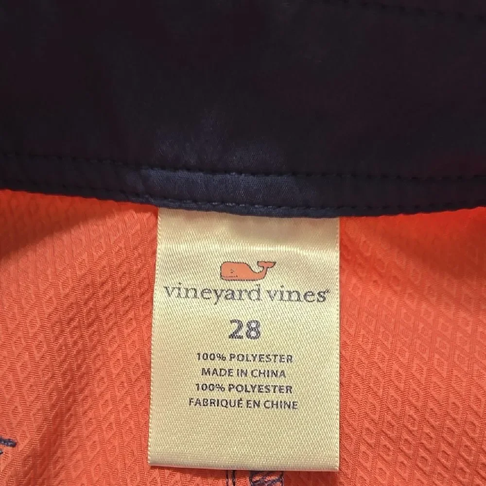 Vineyard Vines Board Shorts‎ Sz 28 Blue Teal Pink Colorblock Preppy Unlined